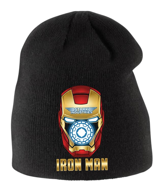 Gyerek téli sapka, stílusos Iron Man sisak Stark Industries emblémával