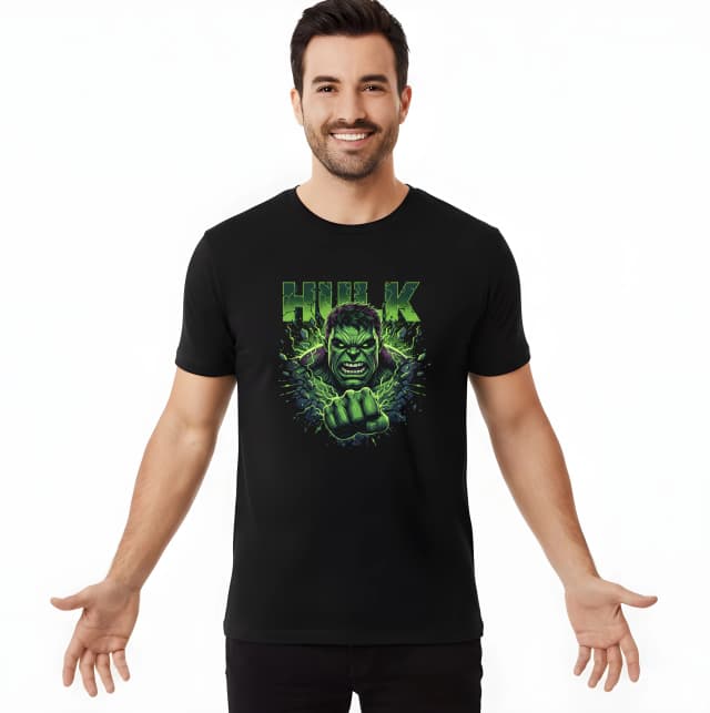 Férfi póló Hulk Zöld Harag Falak Áttörése Nyers Erő