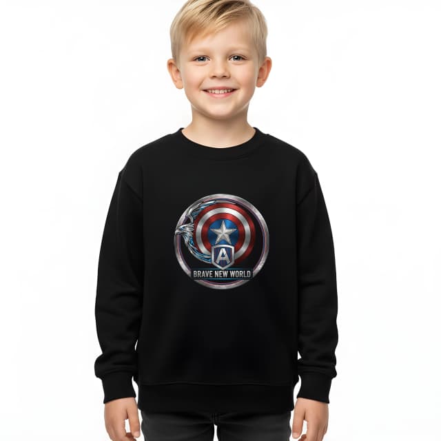 Gyerek pulóver Steel Shield Eagle Power And Heroism Brave New World