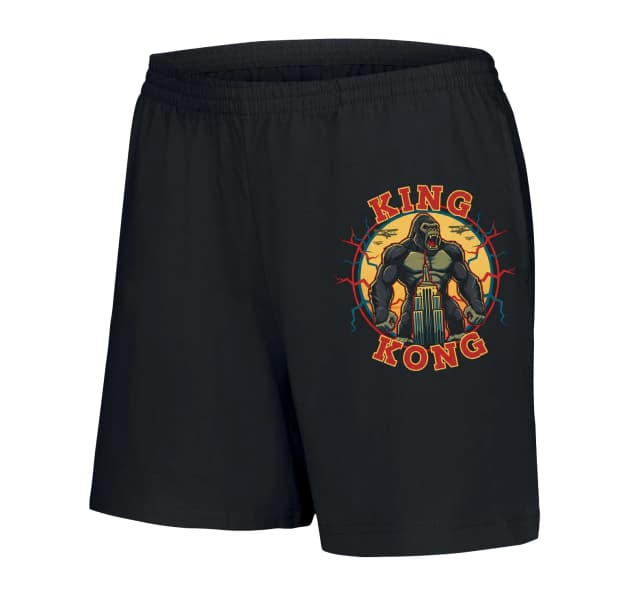 Női Rövidnadrág Legendás King Kong Óriás Gorilla Felhőkarcolók És Retro Repülőgépek