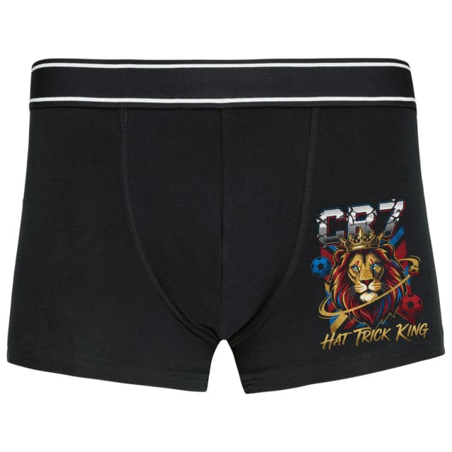 Boxer Royal Lion koronával CR7 Hat Trick King arany foci vonalzó