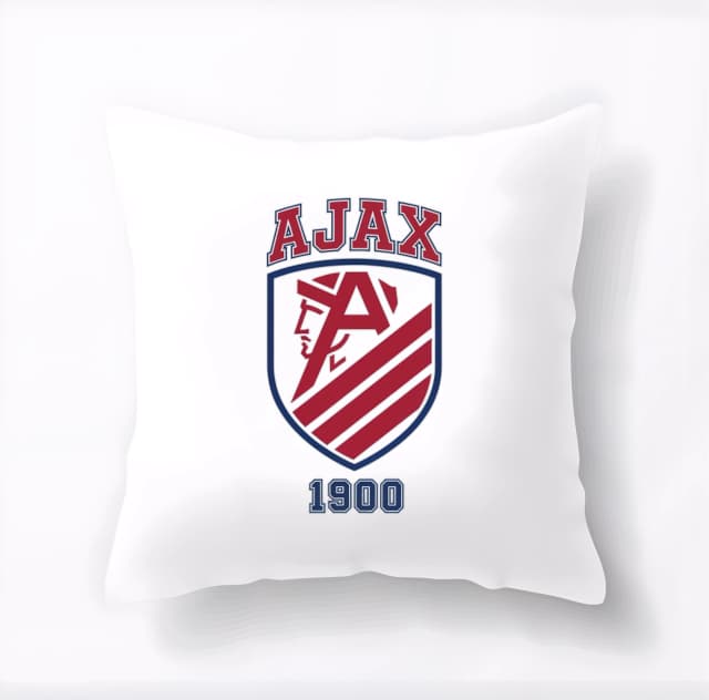 Ajax Pajzs Párna 1900 Modern Emblémával Profil Sziluetttel és Csíkokkal
