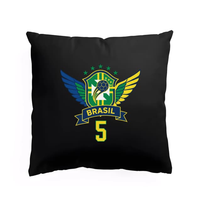 Párna Wings of Legends brazil bajnok emblémája 5-ös számmal
