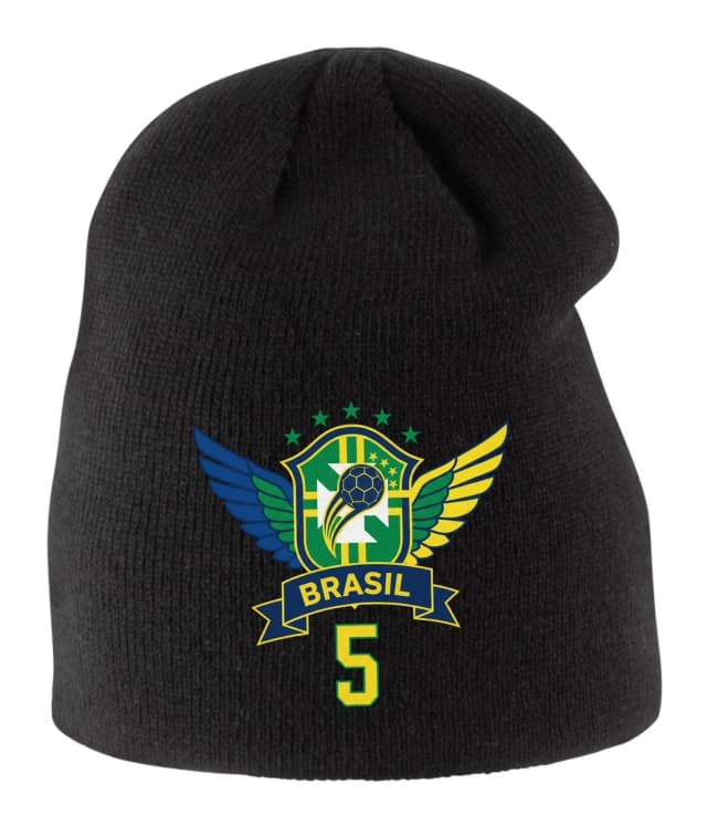 Gyerek téli sapka Wings of Legends Brazil Bajnok Emblémával és 5-ös számmal