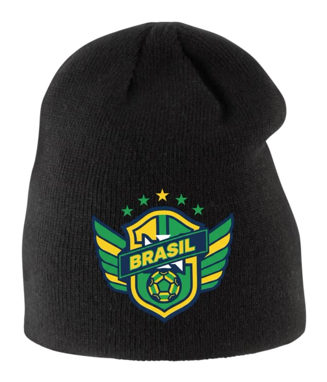 Gyerek téli sapka Wings Brazil Gold Star Football Shield National Pride