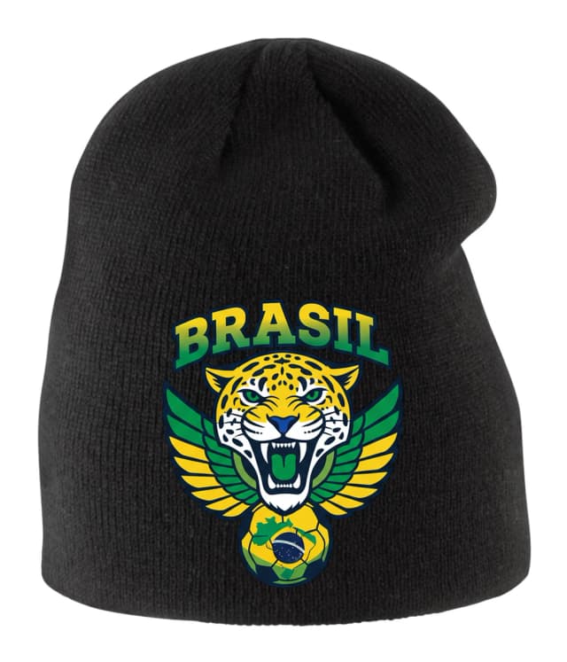 Gyerek téli sapka Wild Jaguar Brazil Wings Szenvedélyes futball és nemzeti erő