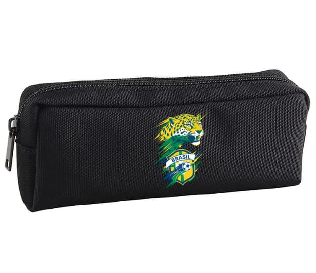 Iskolai tolltartó, vad jaguár, brazil erő, samba, és, arany, focipajzs