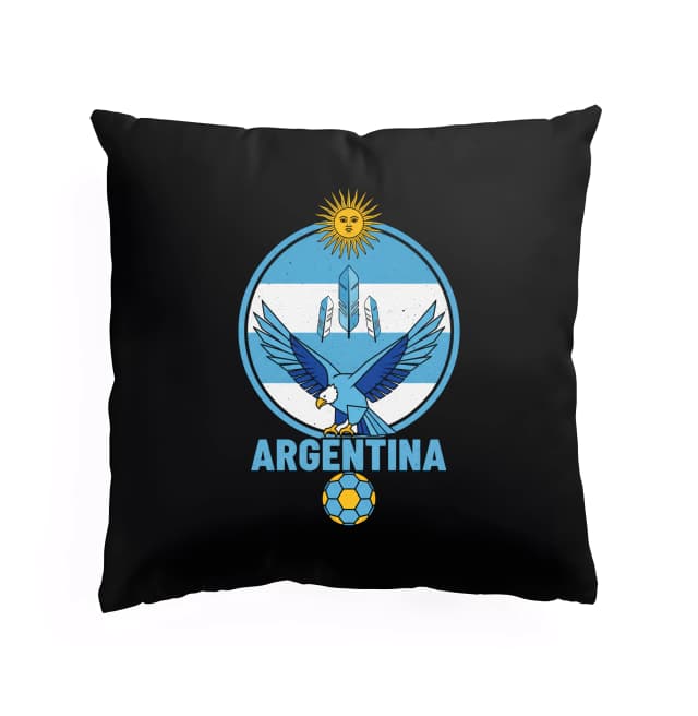 Párna Argentína Kék Fehér Sas Nap és Futball Szenvedély