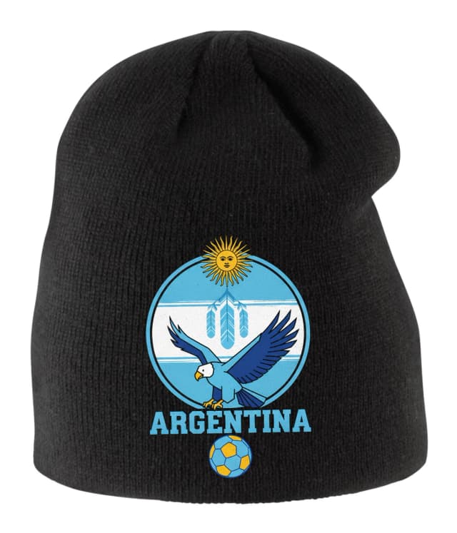 Gyerek téli sapka Argentina Solar Eagle tollakkal és focilabdával