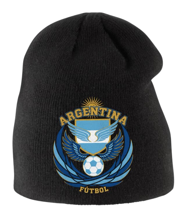 Gyerek téli sapka Argentína futball címer szárnyas labda Nap és erő Nemzet