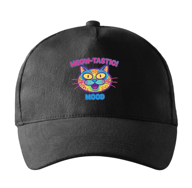 Meowtastic sapka vicces szivárványos macska pszichedelikus kifejezéssel és hangulattal
