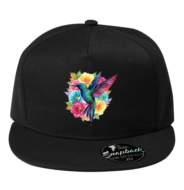 Snapback Bright Hummingbird akvarell virágos karokban Spring Magic