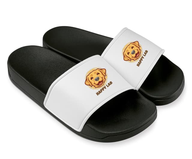 Papucsok Mosolygós labrador Boldog labrador Örömteli kutya arc Szívhez
