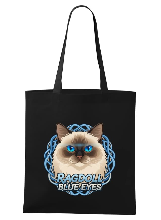 Royal Ragdoll Kék Szemű Bevásárlótáska Kék Szemű Medállal és Plüss Gyengédséggel