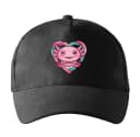 Sapka Rózsaszín Axolotl Szívvel és Boldog Mosolyral Kawaii Aranyos Motívummal