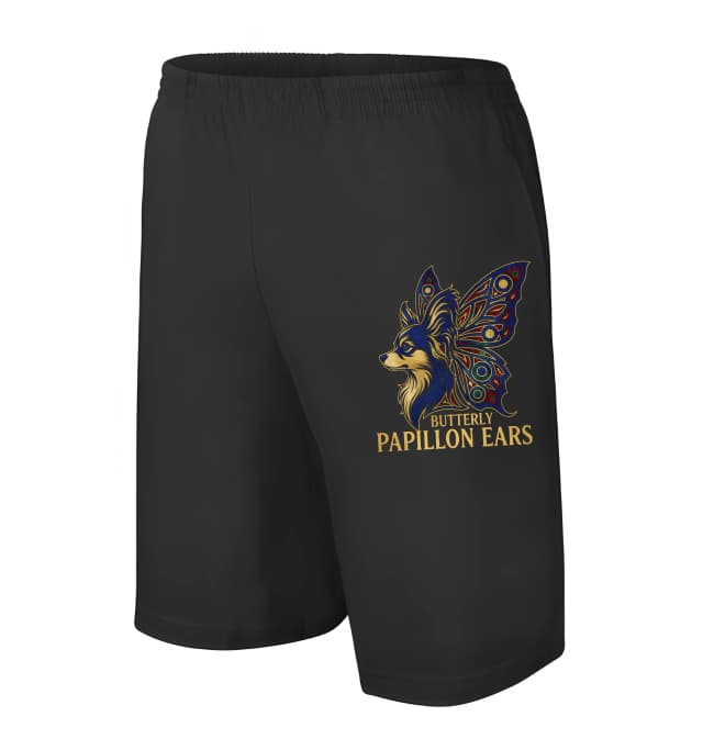 Férfi/gyermek rövidnadrág, luxus arany papillon pillangószárnyakkal, gazdag illusztrációval