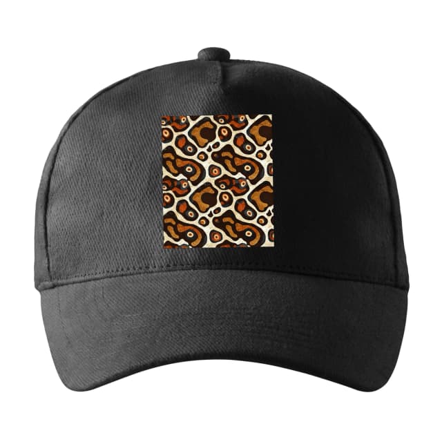 Sapka Földszínű Barna Szemek Ball Python Retro Organikus Minták Meleg Tónusok