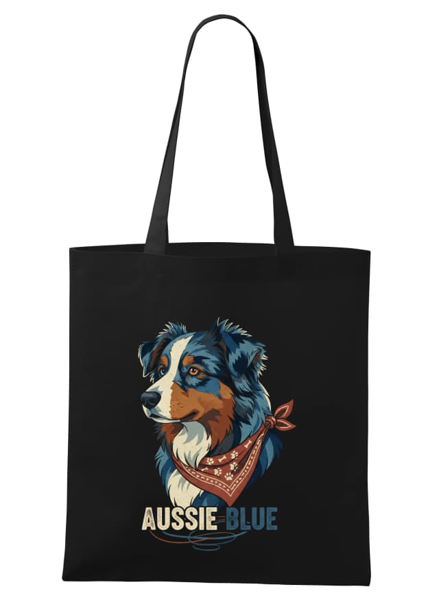 Aussie Blue Proud Portrait ausztrál juhászkutya Blue Merle bevásárlótáska