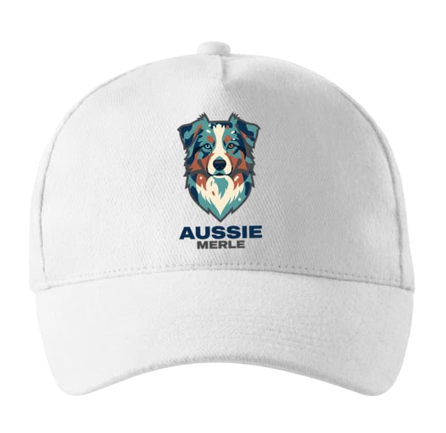 Aussie Merle sapka Modern stilizált ausztrál juhászkutya portré szerelmeseknek
