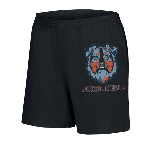 Női Aussie Merle Ausztrál Juhászkutya Rövidnadrág Iconic Blue Merle Head Szerelmeseknek