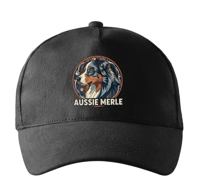 Ausztrál Merle sapka királyi portré kék szemű juhászkutya retro grafikus stílusban