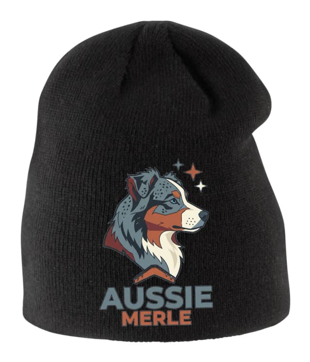 Gyerek téli sapka Wild Aussie Merle stilizált ausztrál juhászkutya portréja