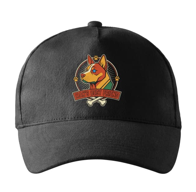 Cap Star Dog Mans Best Friend Retro Poszter Crossbones és Paws