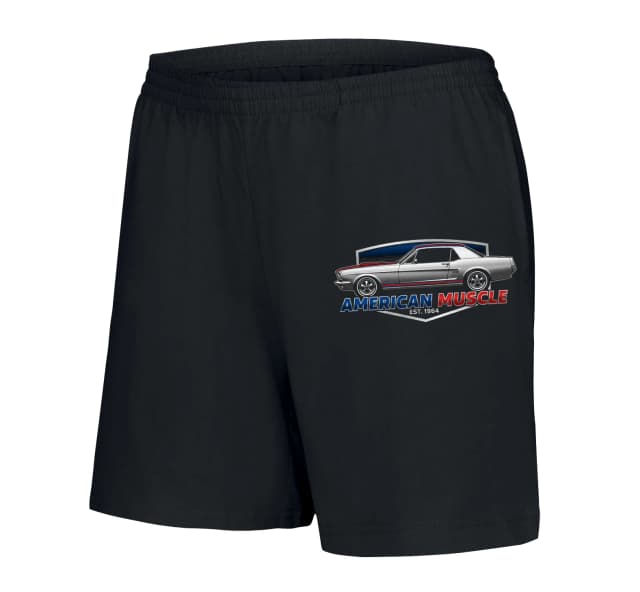 Női rövidnadrág, ikonikus klasszikus mustang, amerikai izomzat, nosztalgikus retró stílusban, 1964