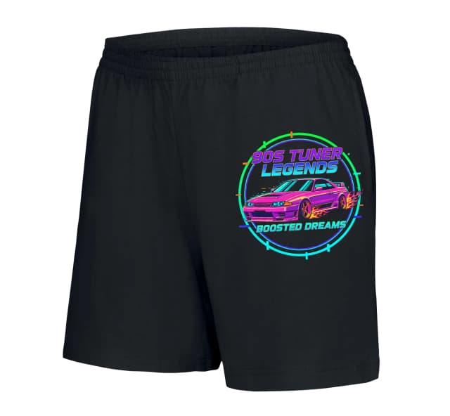 Női Rövidnadrág 90-es évekbeli Tuner Legends Night Neon Legends of Tuning Boosted Dreams És Legendary Turbo Dreams
