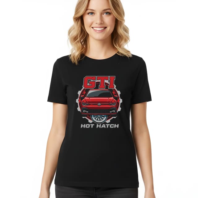 Női póló Fiery Gti Legendary Golf Mint egy Hot Hatch, Versenyzői Lélekkel
