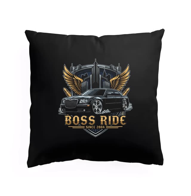 Boss Ride párna, az utak városi királya, arany szárnyakkal és eleganciával