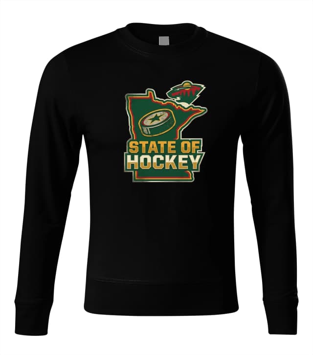State Of Hockey Minnesota Wild kapucnis pulóver A jégkorong szíve és a rajongók büszkesége