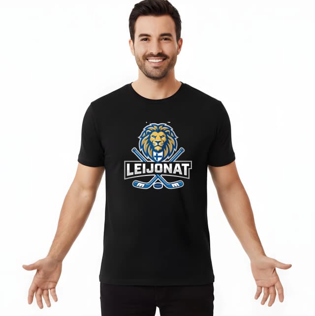 Férfi póló Finnország Leijonat Proud Lion Shield Hockey Power