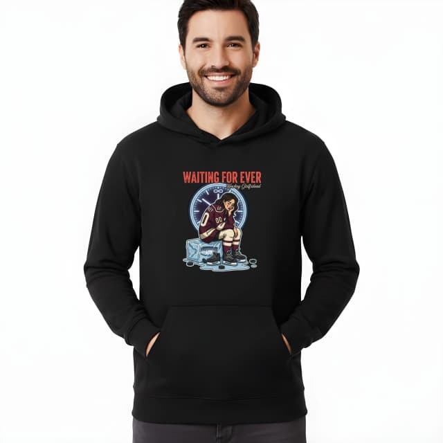 Pulóver Frozen Love Hockey Girlfriend Waits Forever On The Ice