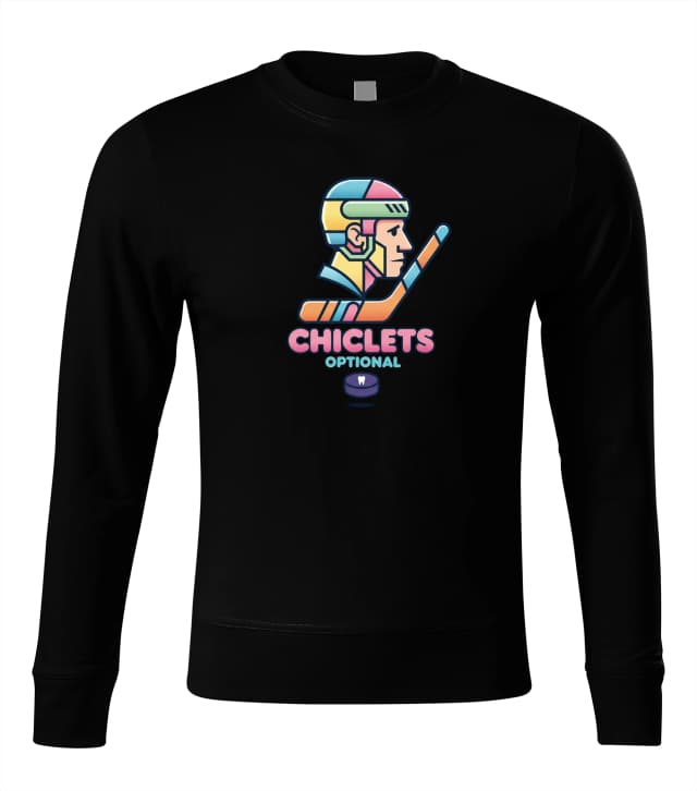 Kapucnis neon hoki portré chiclets opcionális színes retro hinta