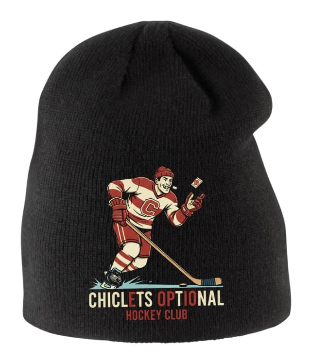 Gyerek téli sapka Chiclets opcionális Retro Hockey Club jég nosztalgia és humor