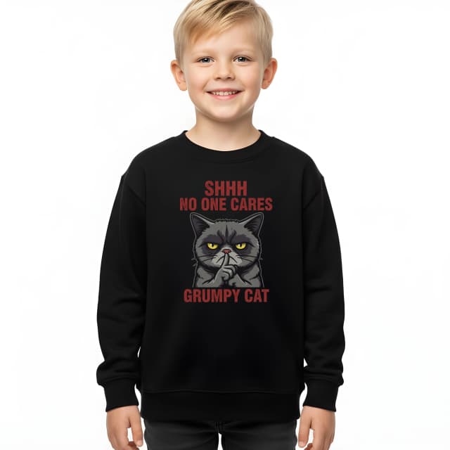 Gyerek pulóver Csend Senkit sem érdekel Grumpy Cat akcióban
