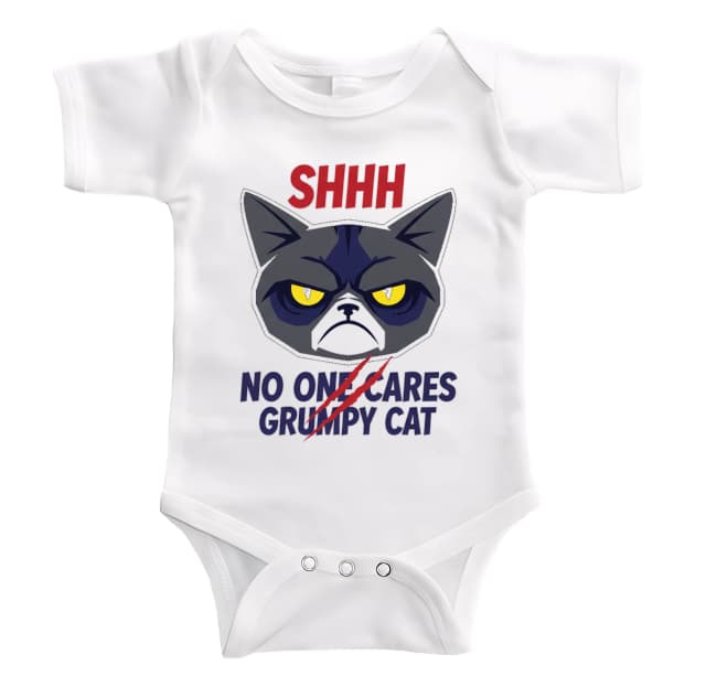 Pontok Csend Senkit sem érdekel Grumpy Cat szigorú arckifejezéssel