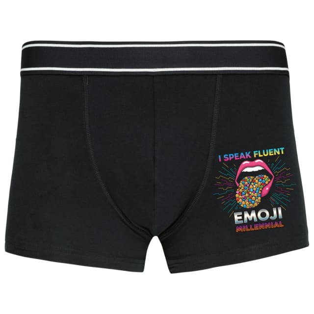 Férfi alsóneműk – Emoji folyékonyan beszélek, mint egy igazi millenniumi