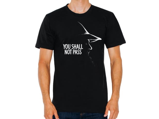 Férfi póló a Gyűrűk Ura Gandalf, a szürke - You Will Not Pass