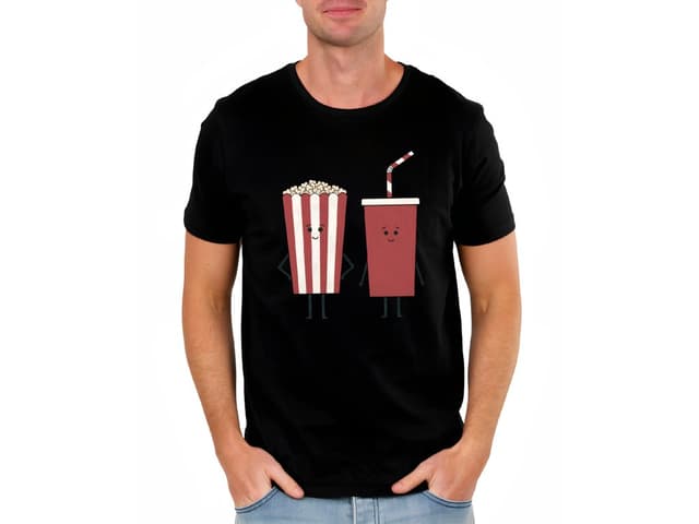 Férfi póló popcorn & kóla - elválaszthatatlan filmes páros