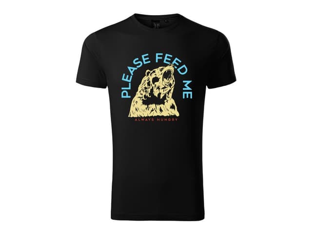 Férfi póló Kérlek, etess meg - Mindig éhes