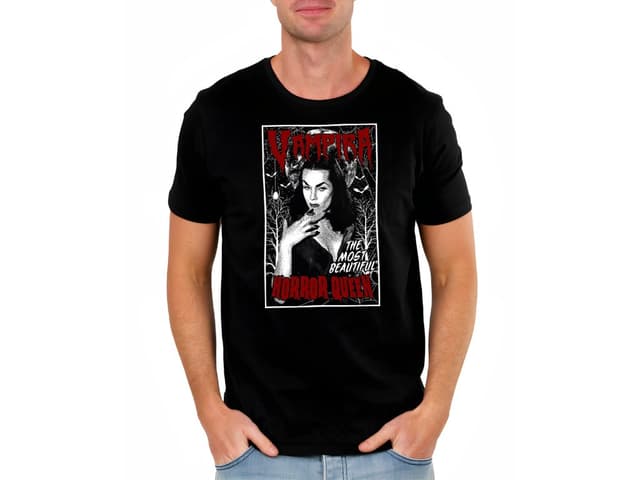 Férfi póló Vampira - A horror legikonikusabb királynője