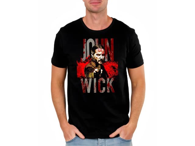 Férfi póló Wick nem kérdez. Wick cselekszik.