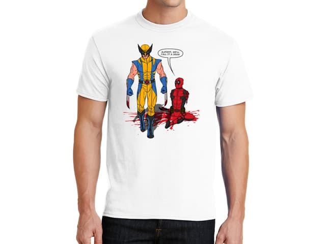 Férfi póló Farkas 1 - Deadpool 0
