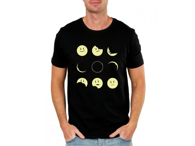 Férfi póló Hold Smiley