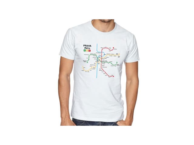 Férfi póló Prágai metró
