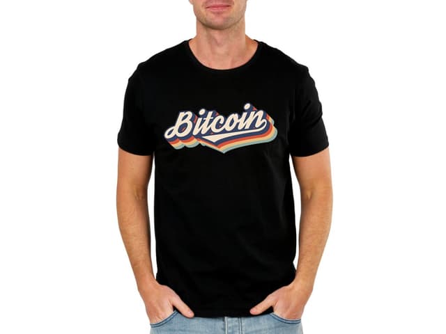 Férfi Bitcoin szivárványos póló