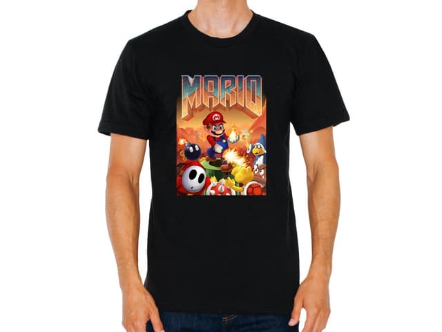 Férfi póló Mario doom parody
