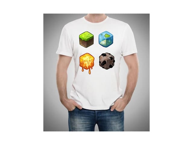 Férfi Minecraft Kockák Póló